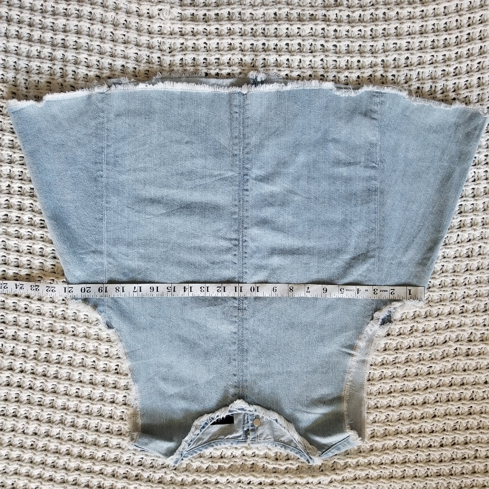 J Brand Light Blue Denim Frayed Edge Tank - Picture 7 of 10